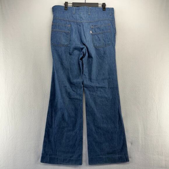 Vintage Levi's Jeans Fit 34x34 Blue Pantanela Flare Wide Leg Western Scovill 70s - Picture 7 of 12